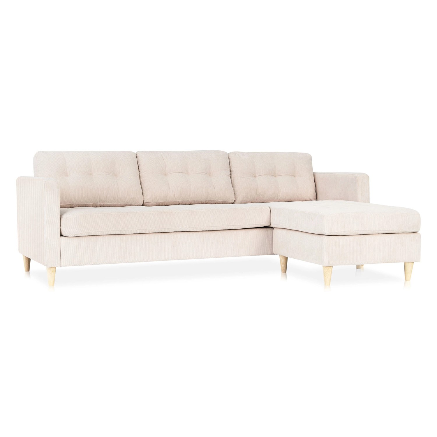 ebuy24 Marino Sofa AB1 Chaiselongue Rechts oder Links Gewendet in Samt Sand günstig online kaufen