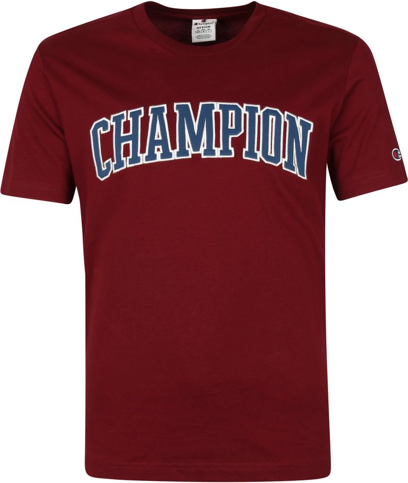 Champion T-Shirt Logo Bordeaux - Größe M günstig online kaufen