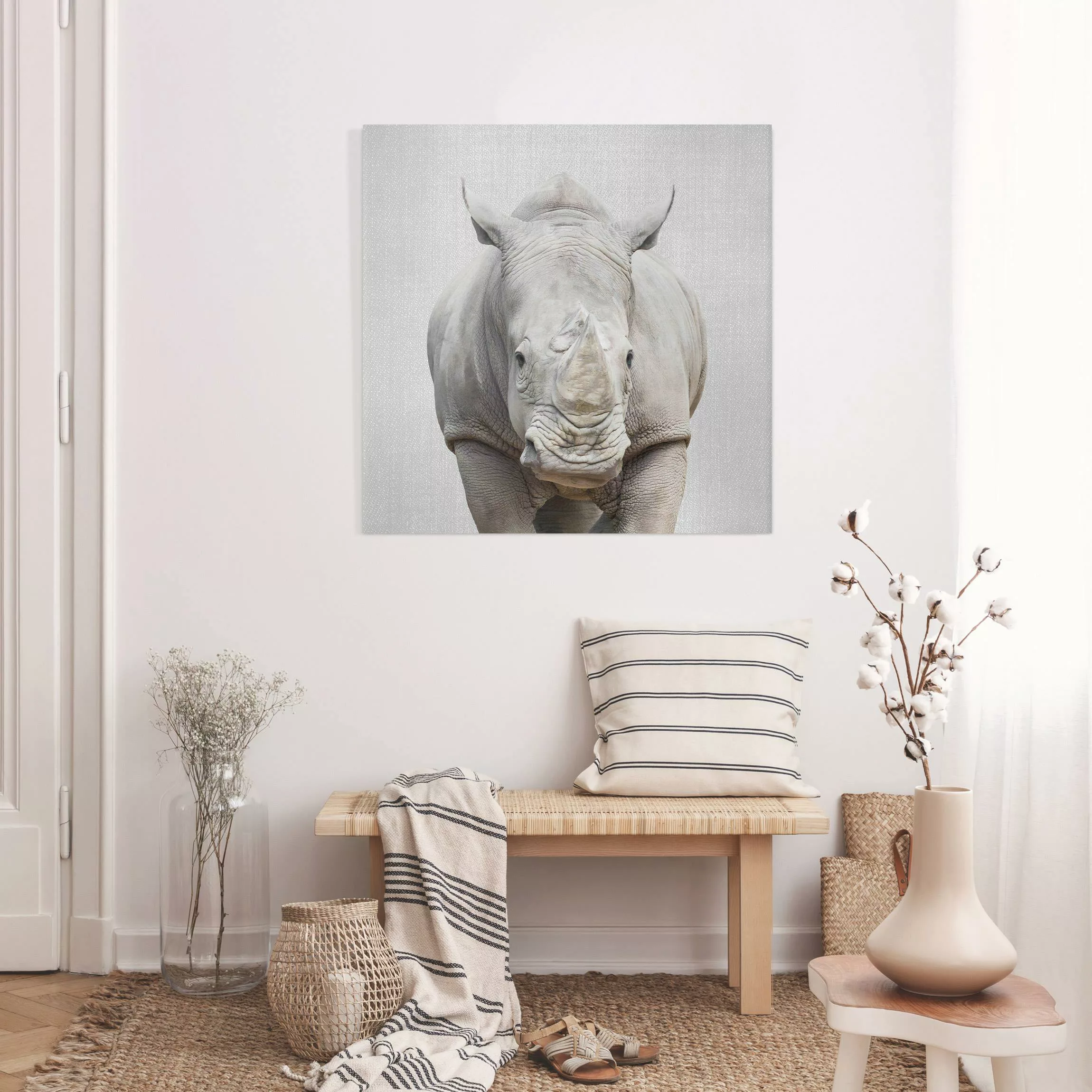 Leinwandbild Nashorn Nora günstig online kaufen