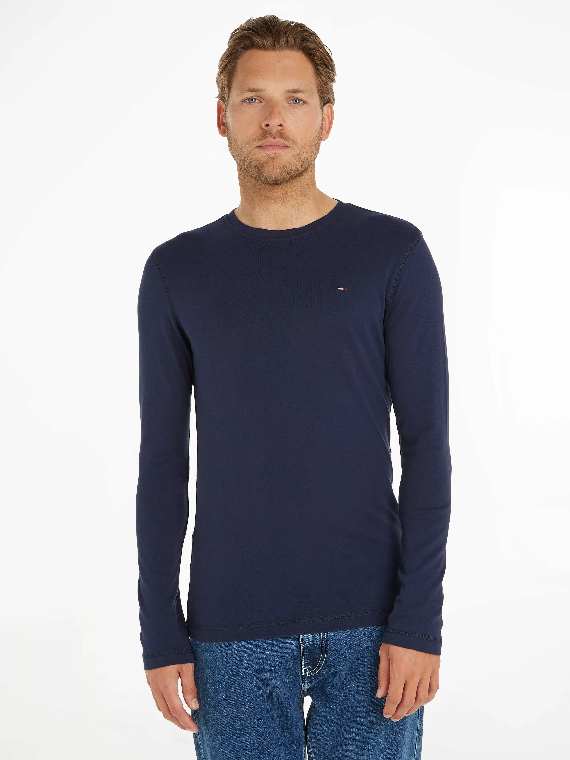 Tommy Hilfiger Original Ribbed Organic Cotton Langarm-t-shirt 2XL Black Iri günstig online kaufen