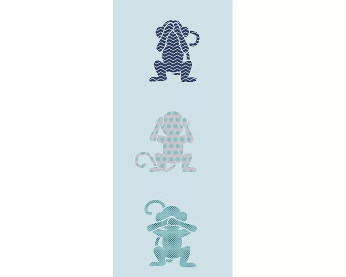 Trtapete "Drei Affen" 0,91x2,11 m / selbstklebende Folie günstig online kaufen