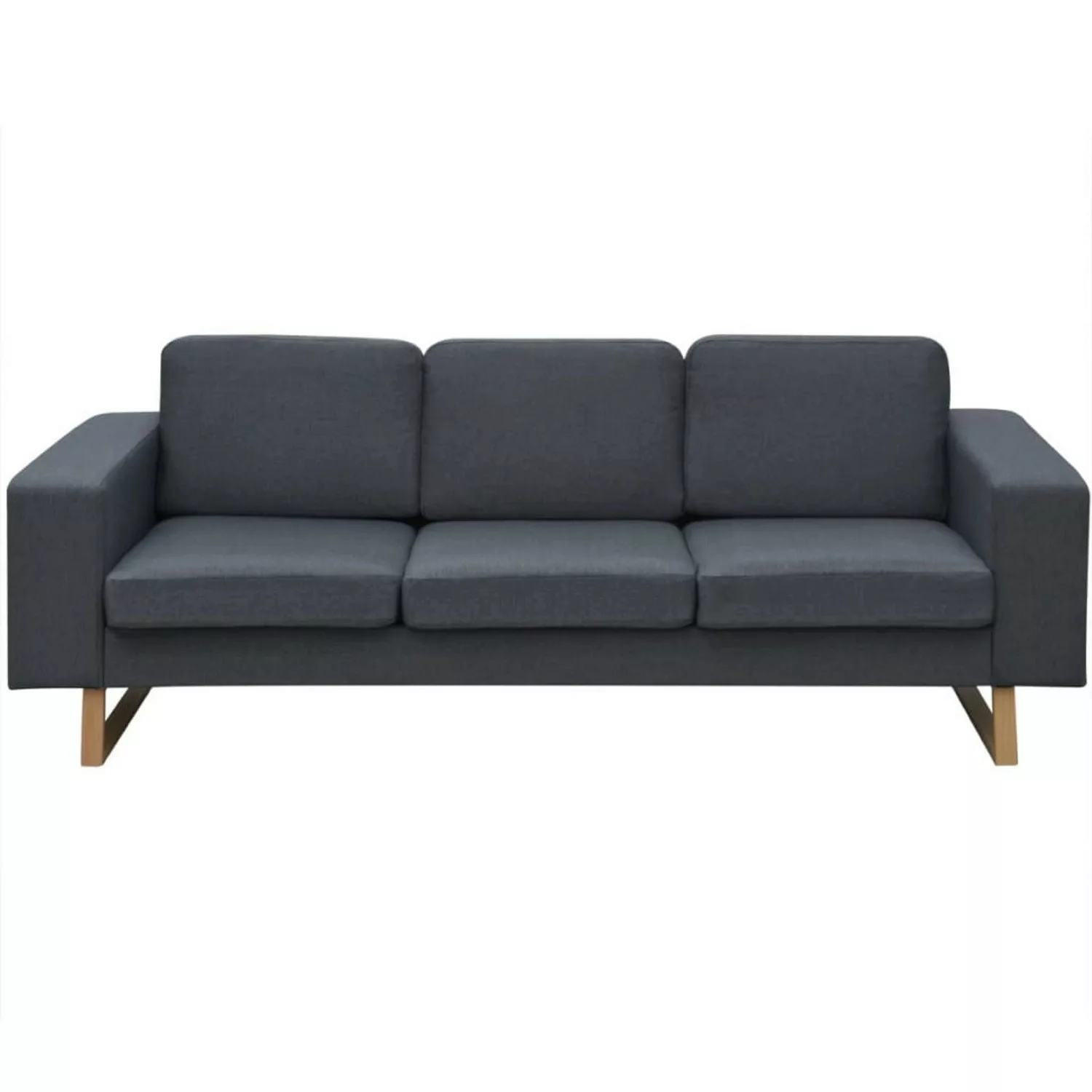 vidaXL Sofa 3-Sitzer Sofa Stoff Dunkelgrau günstig online kaufen