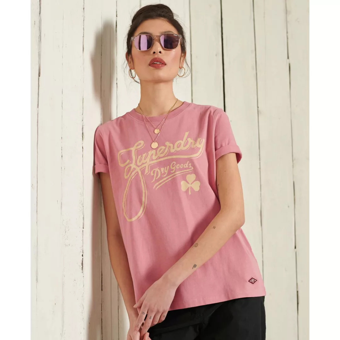 Superdry Workwear Graphic Kurzarm T-shirt XS Dusty Rose günstig online kaufen