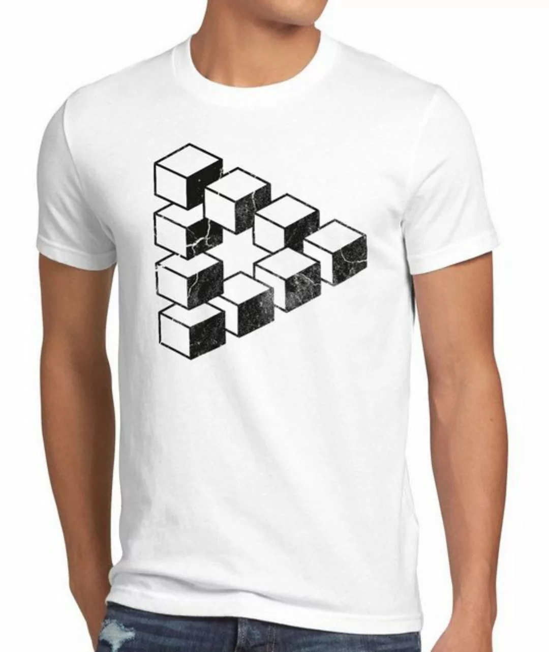 style3 Print-Shirt Herren T-Shirt Cube Big Sheldon würfel Escher Cooper Pen günstig online kaufen