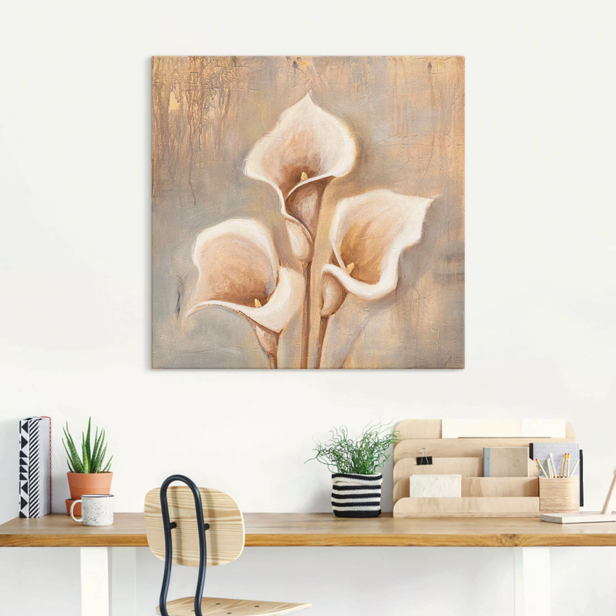 Artland Wandbild "Antike Blüten", Blumen, (1 St.), als Alubild, Outdoorbild günstig online kaufen