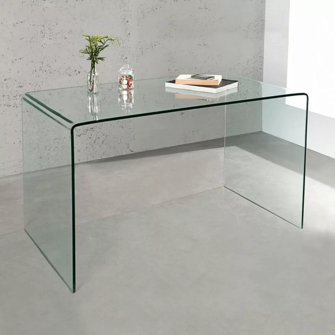 Esstisch MAYFAIR Glas transparent 120cm günstig online kaufen