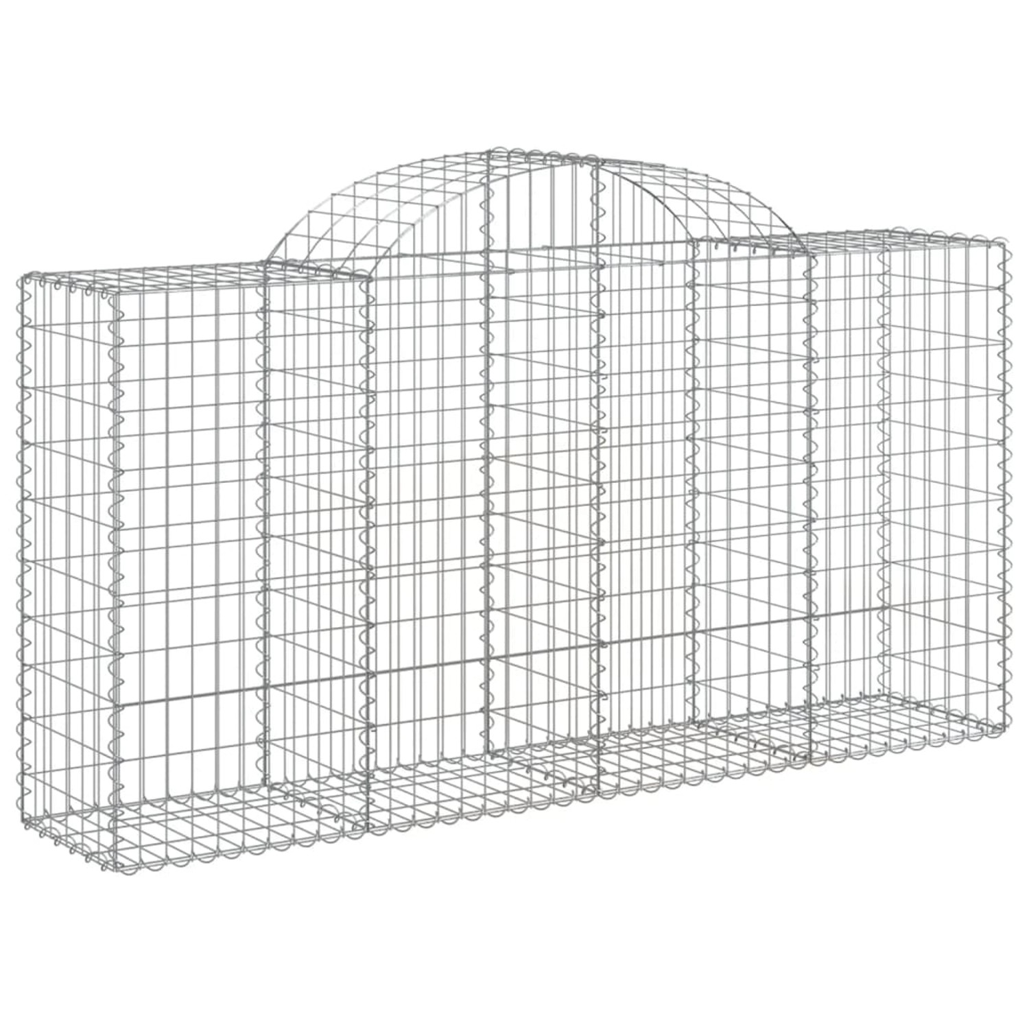 vidaXL Gabionen mit Hochbogen 14 Stk 200x50x100/120cm Eisen 1671010 günstig online kaufen