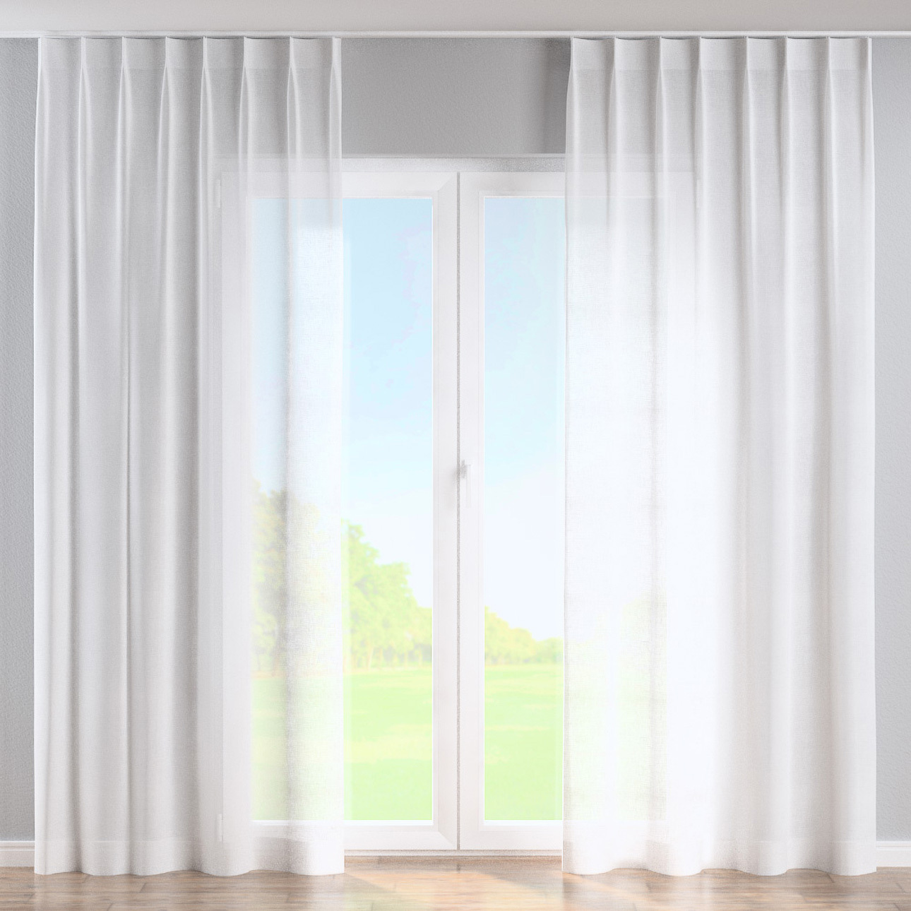 Vorhang mit flämischen 1-er Falten, weiß, Romantica (181-15) günstig online kaufen