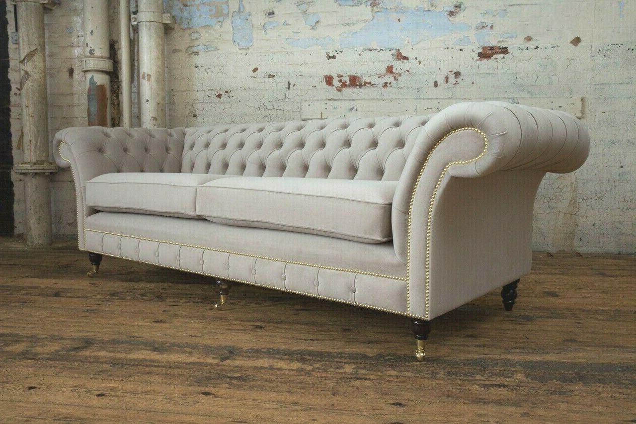 Xlmoebel Sofa Großes Chesterfield-Design Sofa mit 4 Sitzplätzen und Polster günstig online kaufen