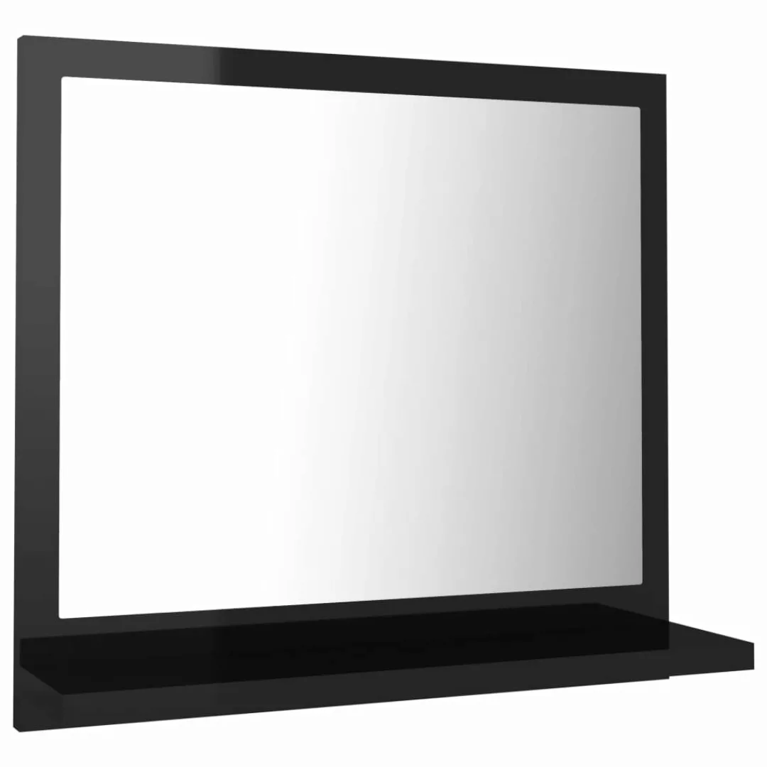 Badspiegel Hochglanz-schwarz 40x10,5x37 Cm Spanplatte günstig online kaufen
