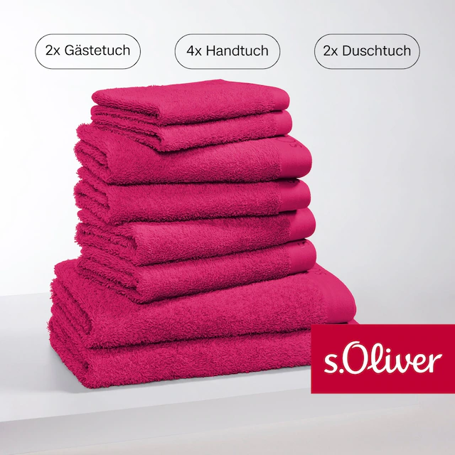 s.Oliver Handtuch Set »s. Oliver, besonders weich und saugfähig«, (Set, 8 S günstig online kaufen