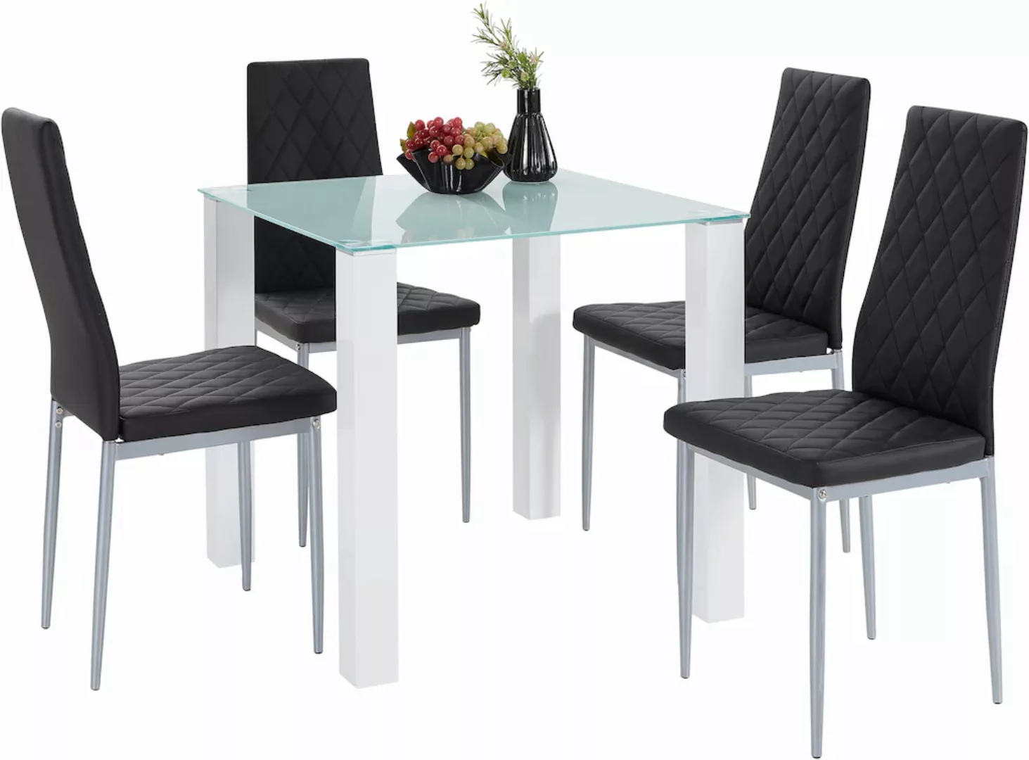 INOSIGN Essgruppe, (Set, 5 tlg.), mit Glastisch, Breite 80 cm günstig online kaufen