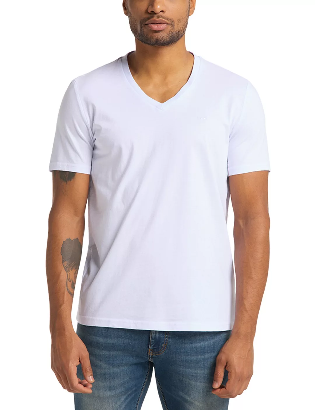 MUSTANG V-Shirt, mit Logostickerei günstig online kaufen