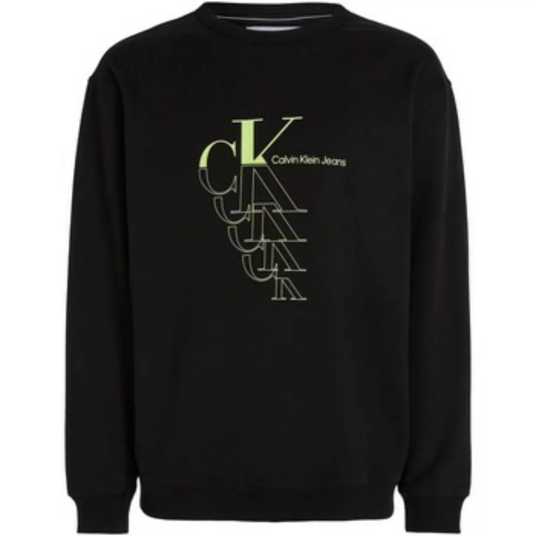 Ck Jeans  Fleecepullover Monogram Echo Crew N günstig online kaufen