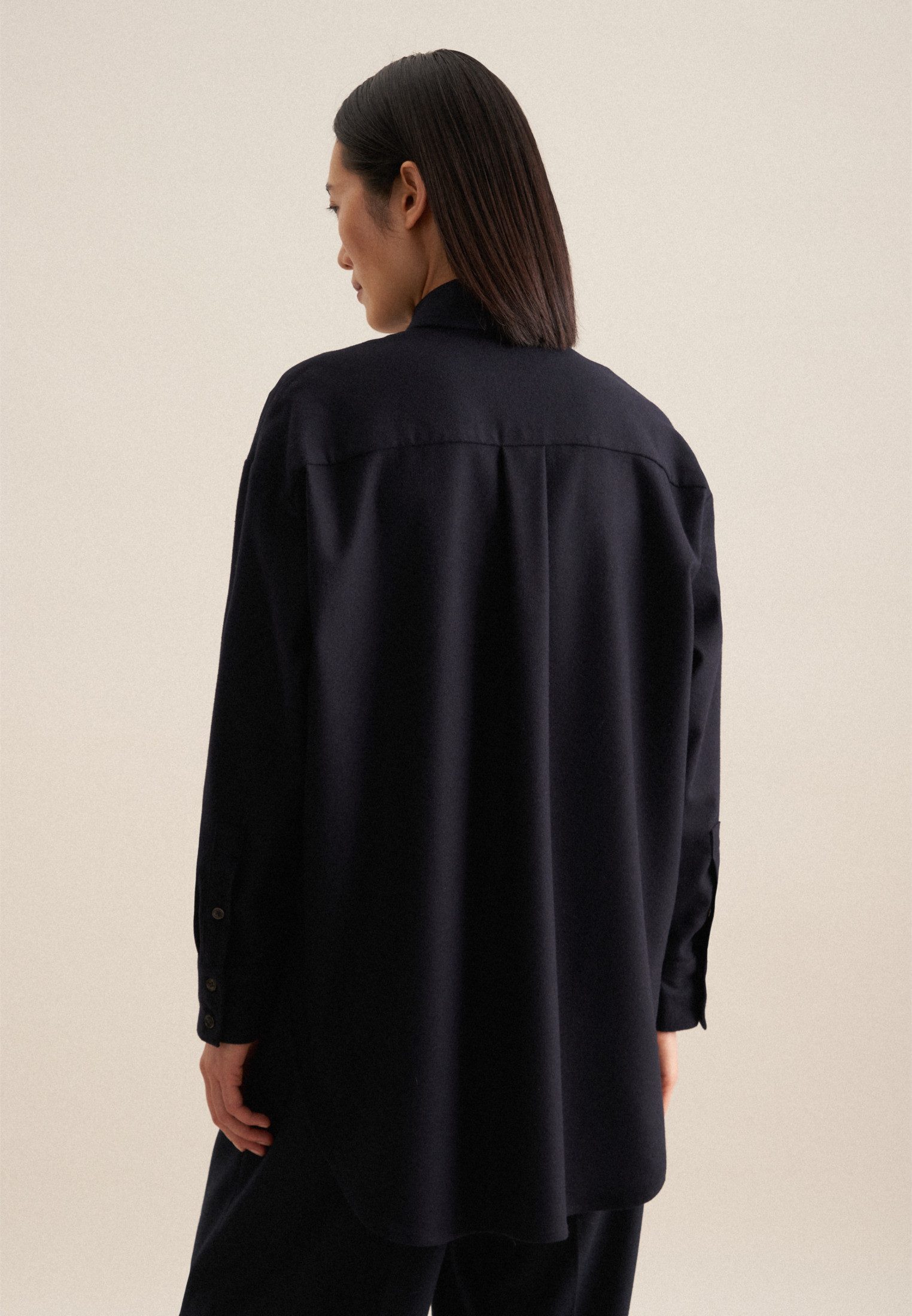 seidensticker Longbluse Schwarze Rose Langarm Kragen günstig online kaufen