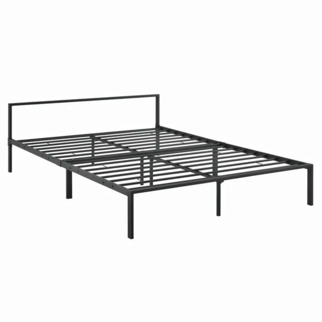 en.casa Metallbett, »Imatra« Bettgestell Stahlrahmen 140 x 200 cm Schwarz günstig online kaufen