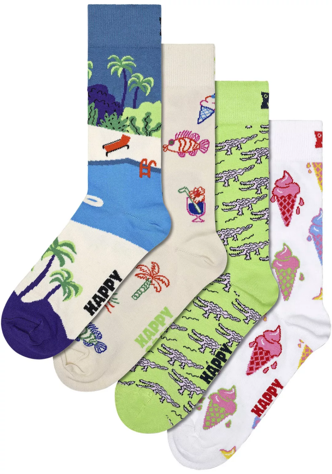 Happy Socks Socken, (4er Pack), Pool Party Gift Set günstig online kaufen