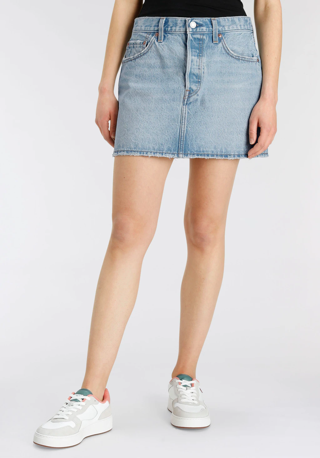 Levis Jeansrock "ICON SKIRT", mit Used-Effekten und ausgefransten Kanten günstig online kaufen