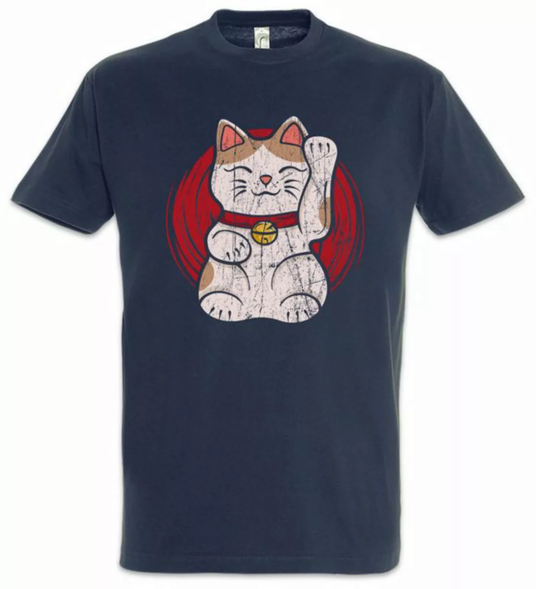 Urban Backwoods Print-Shirt Maneki Neko V Herren T-Shirt Winkekatze Maneki- günstig online kaufen