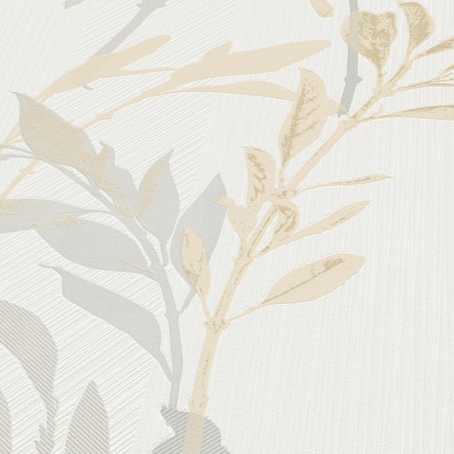 Bricoflor Florale Tapete mit Ranken Vliestapete in Weiß Grau und Beige Idea günstig online kaufen