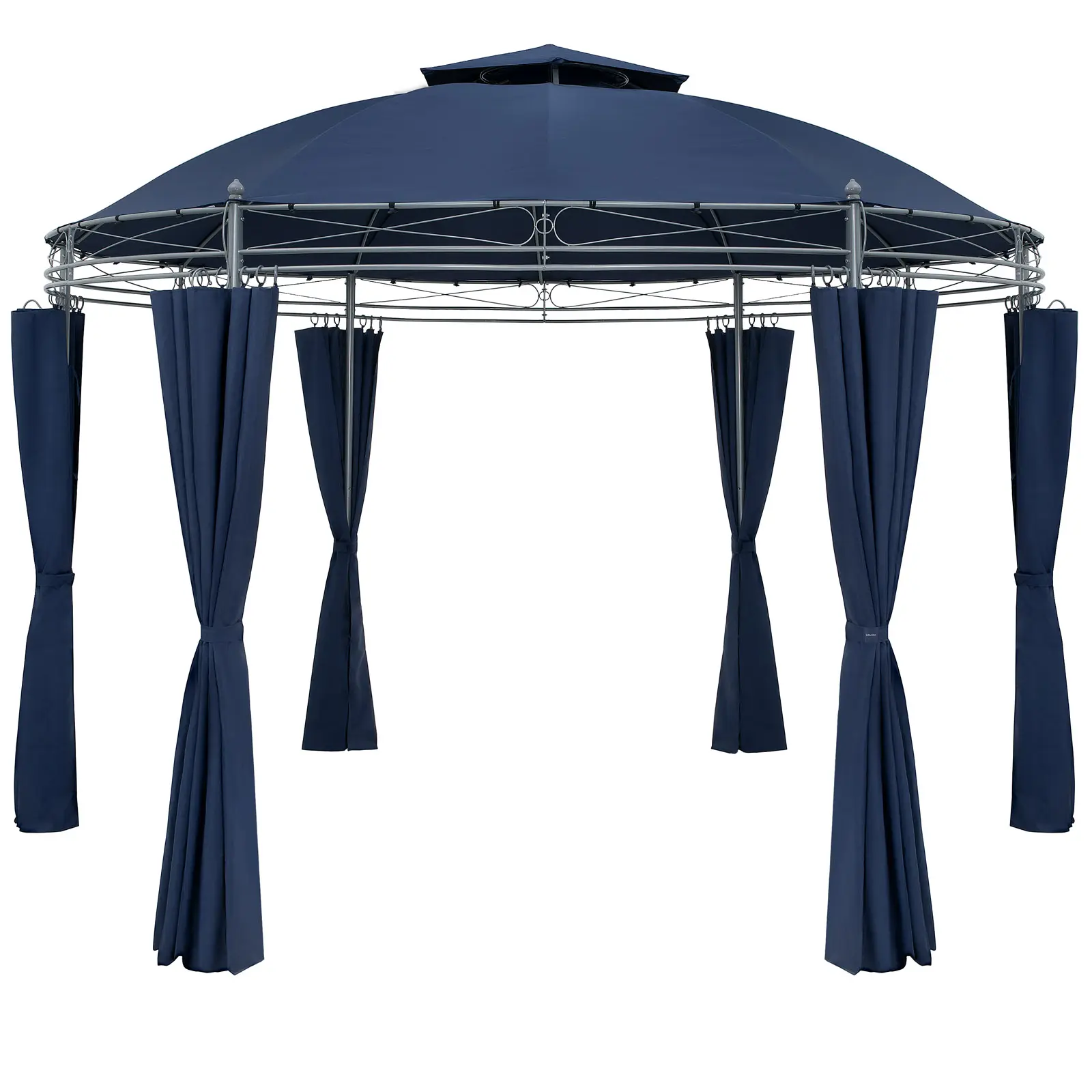 Pavillon Toscana Blau Ø3,5m UV-Schutz 50+ günstig online kaufen