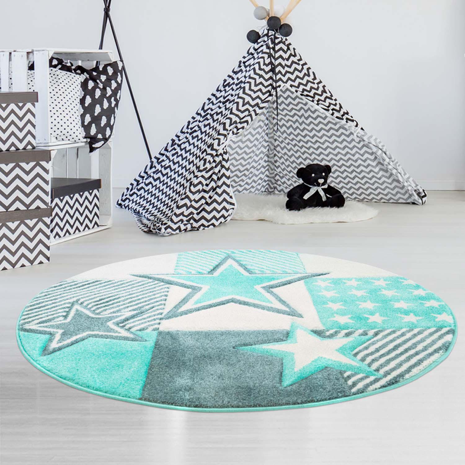 Carpet City Kinderteppich »Bueno Kids 1451«, rund, 13 mm Höhe, Spielteppich günstig online kaufen