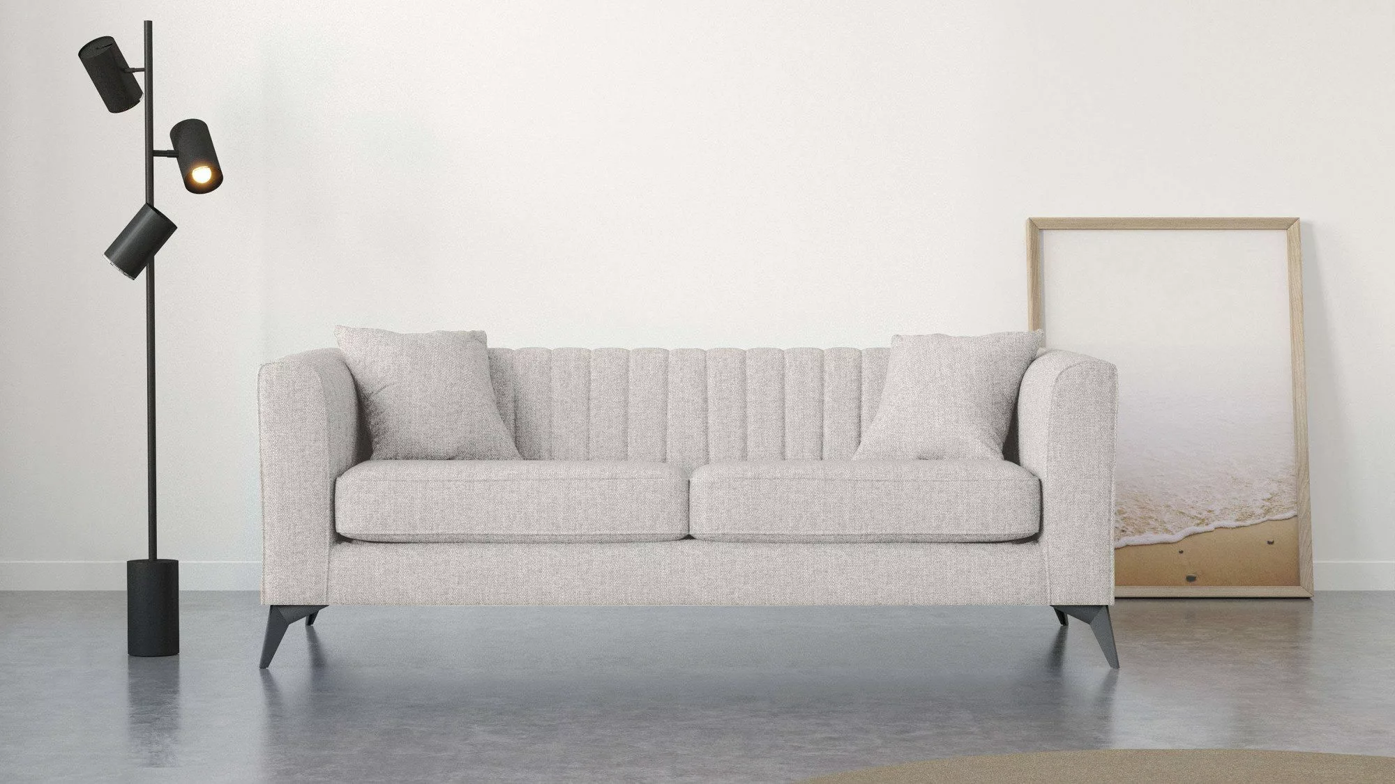 Places of Style 3-Sitzer "MATTHEW elegantes Designsofa, Maße B/T/H: 201/86/ günstig online kaufen