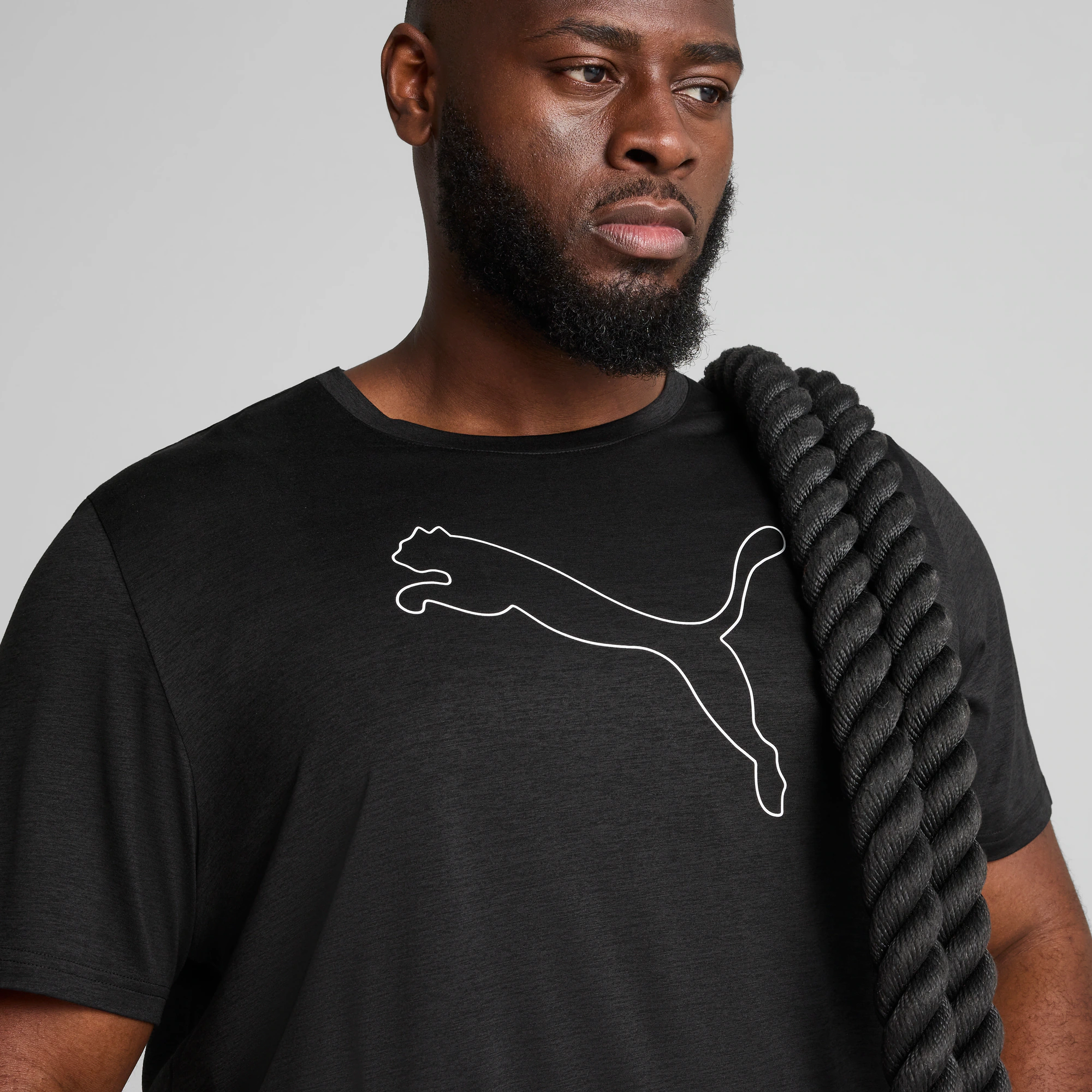 PUMA Trainingsshirt "M TAD ESSENTIAL HEATHER CAT TEE (CF LARGE CAT)" günstig online kaufen