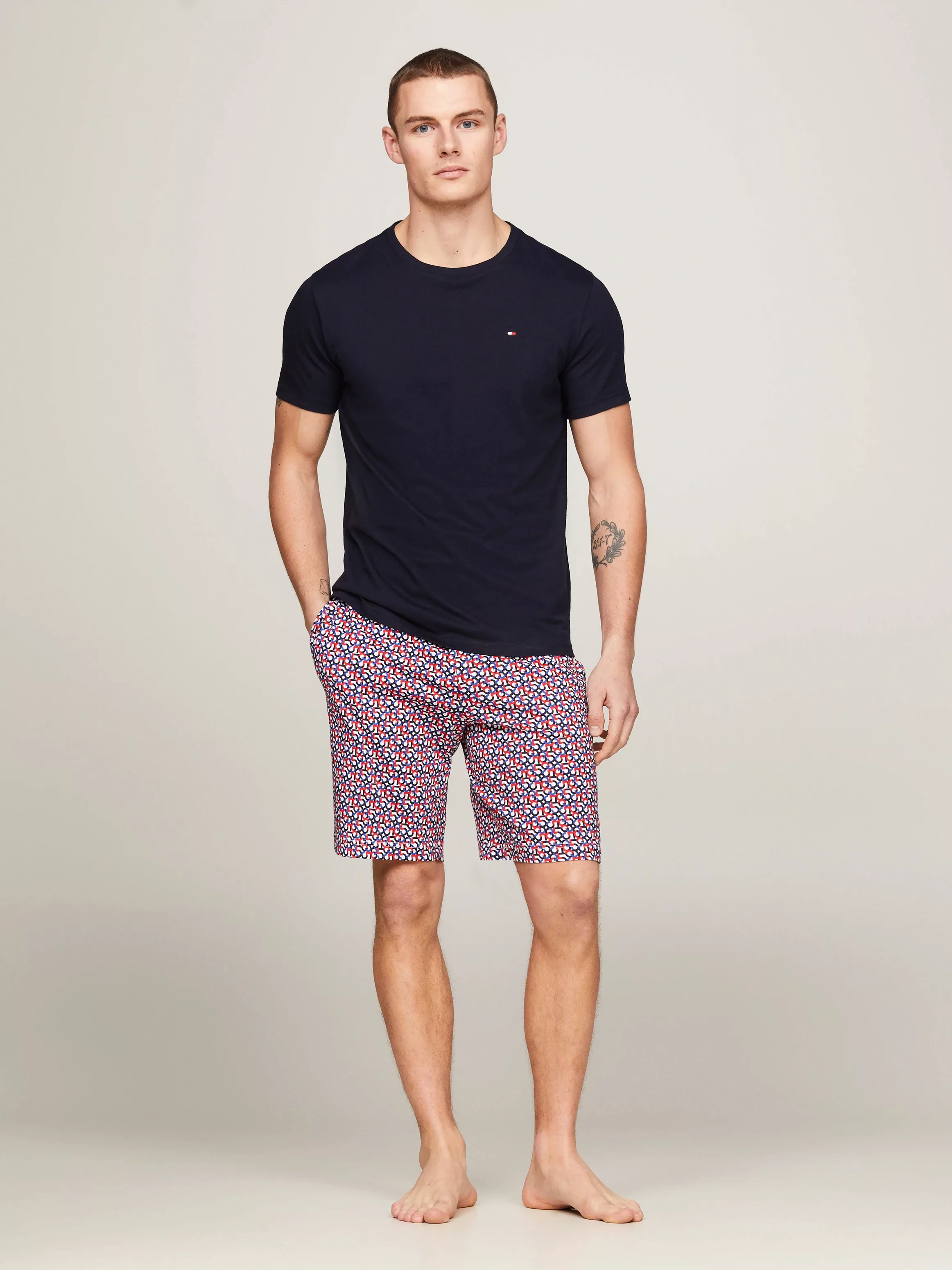 Tommy Hilfiger Underwear Pyjama "CN SS SHORT JERSEY SET PRINT", (Set, 2 tlg günstig online kaufen