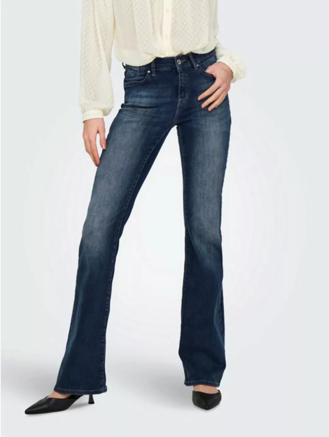 ONLY Bootcut-Jeans ONLBLUSH ICON COIN MID FL DNM CRO300NOOS günstig online kaufen