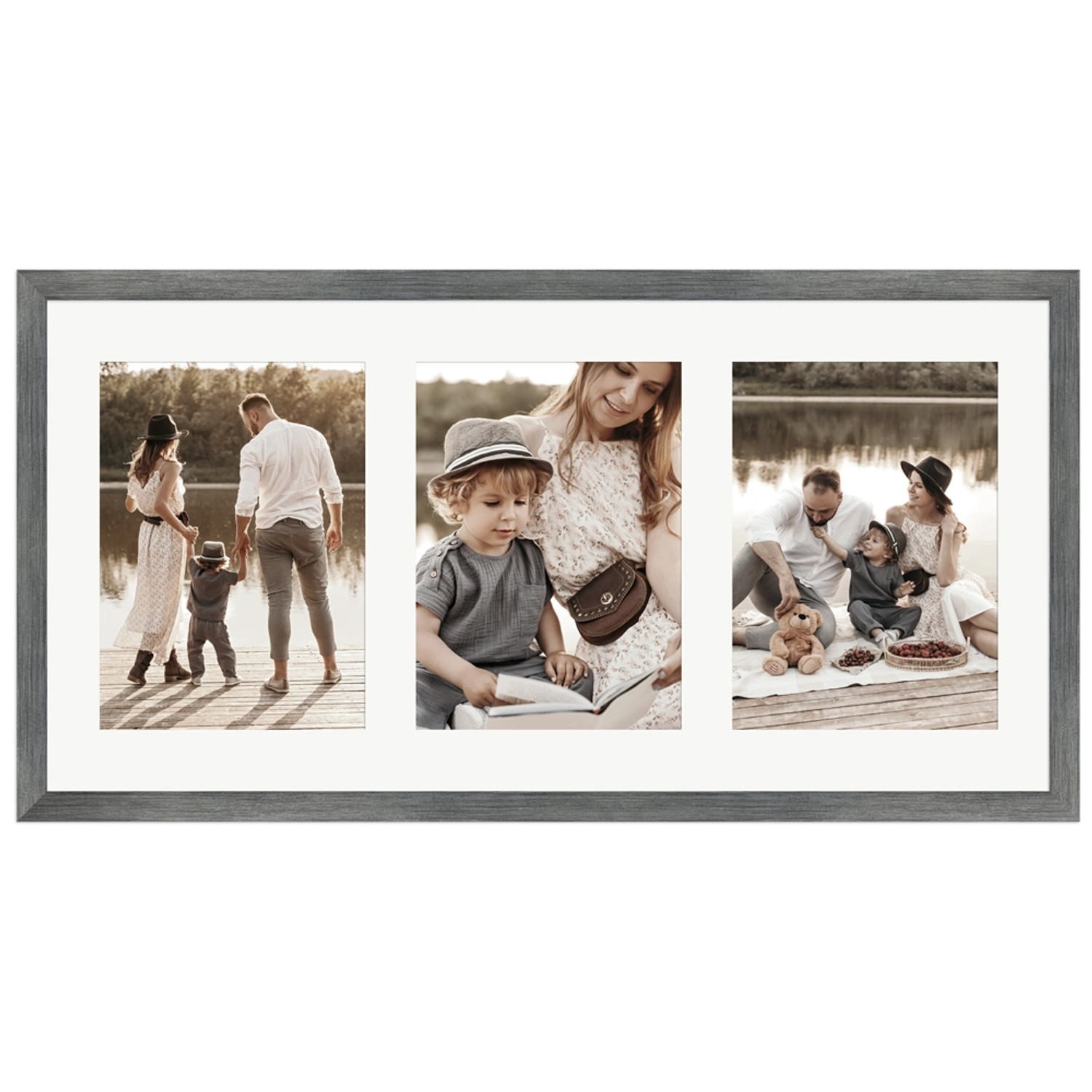 WANDStyle Galerierahmen G950 in Metall 25 x 50 cm für 3 Bilder im Format 13 günstig online kaufen