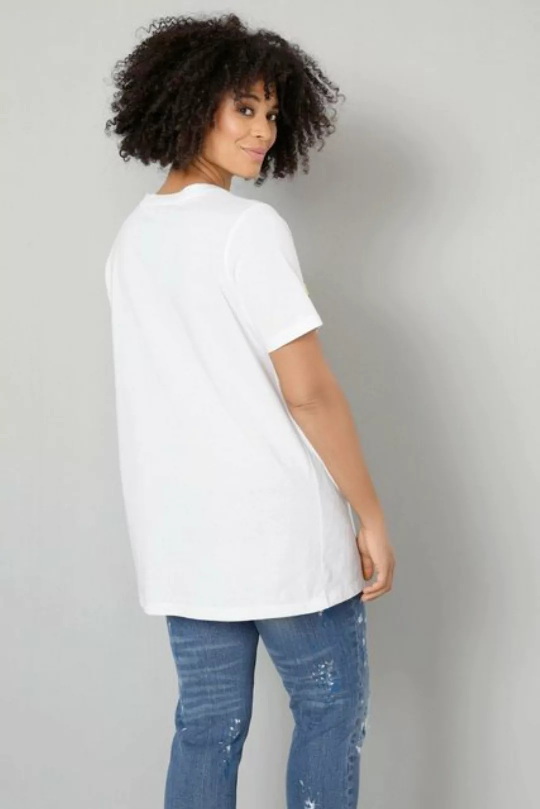 Angel of Style Rundhalsshirt T-Shirt Neon-Print Rundhals Halbarm günstig online kaufen