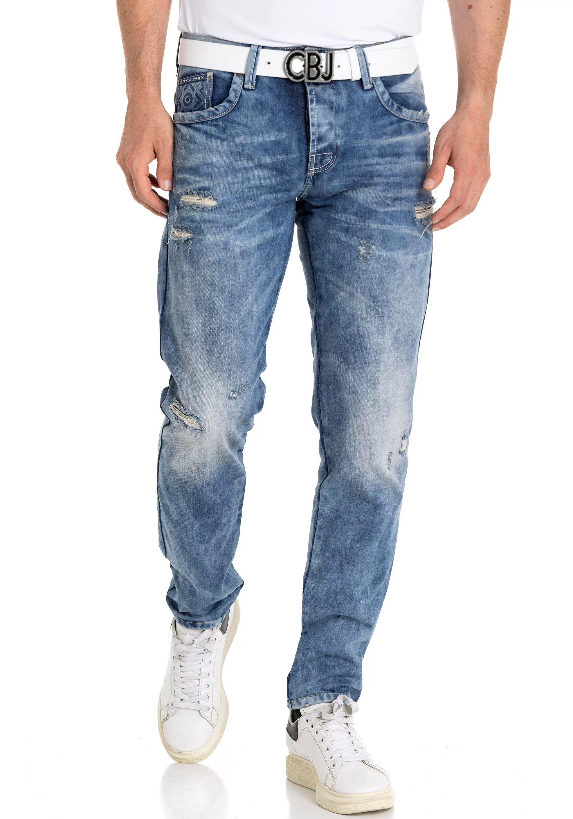 Cipo & Baxx Destroyed-Jeans "Regular", im Used-Look günstig online kaufen