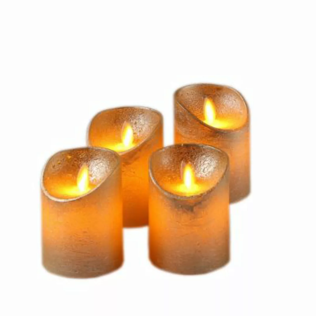 MARELIDA LED Kerzenset mit Auspustefunktion 4er Set gold günstig online kaufen