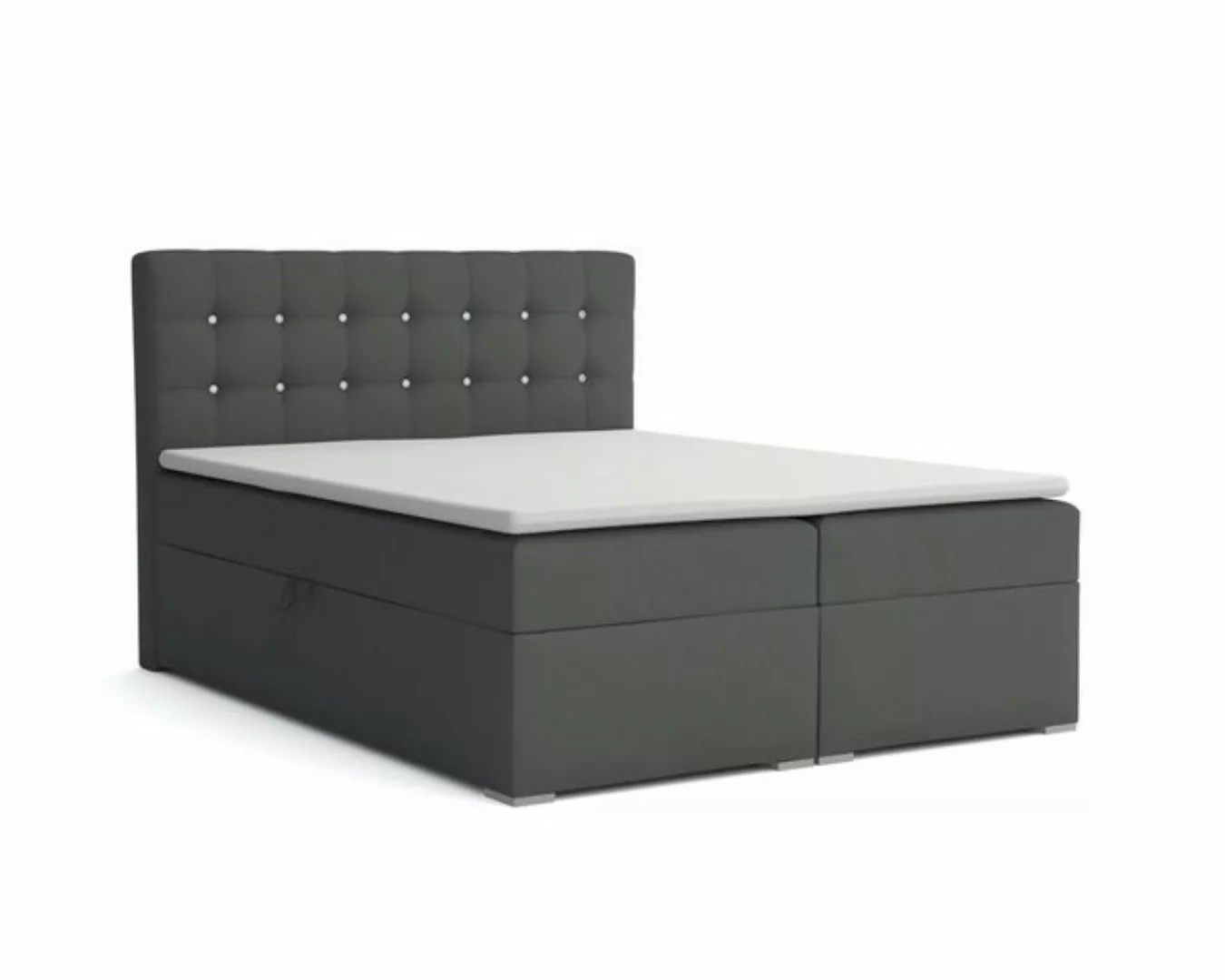 Deine Möbel 24 Boxspringbett ROSE Komplettbett inkl. Bonellfederkernmatratz günstig online kaufen