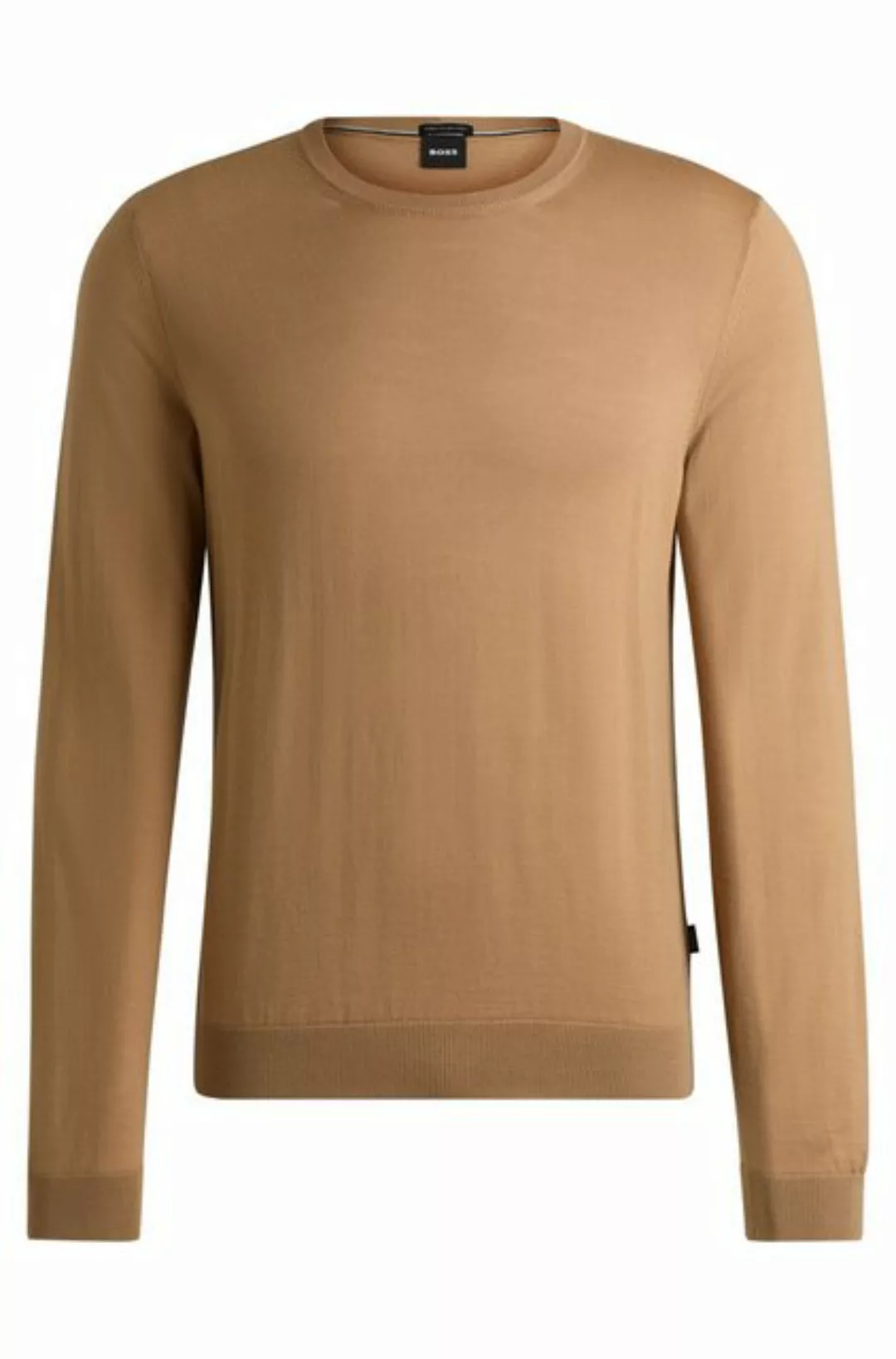 BOSS Strickpullover Slim-Fit Pullover aus Schurwolle günstig online kaufen