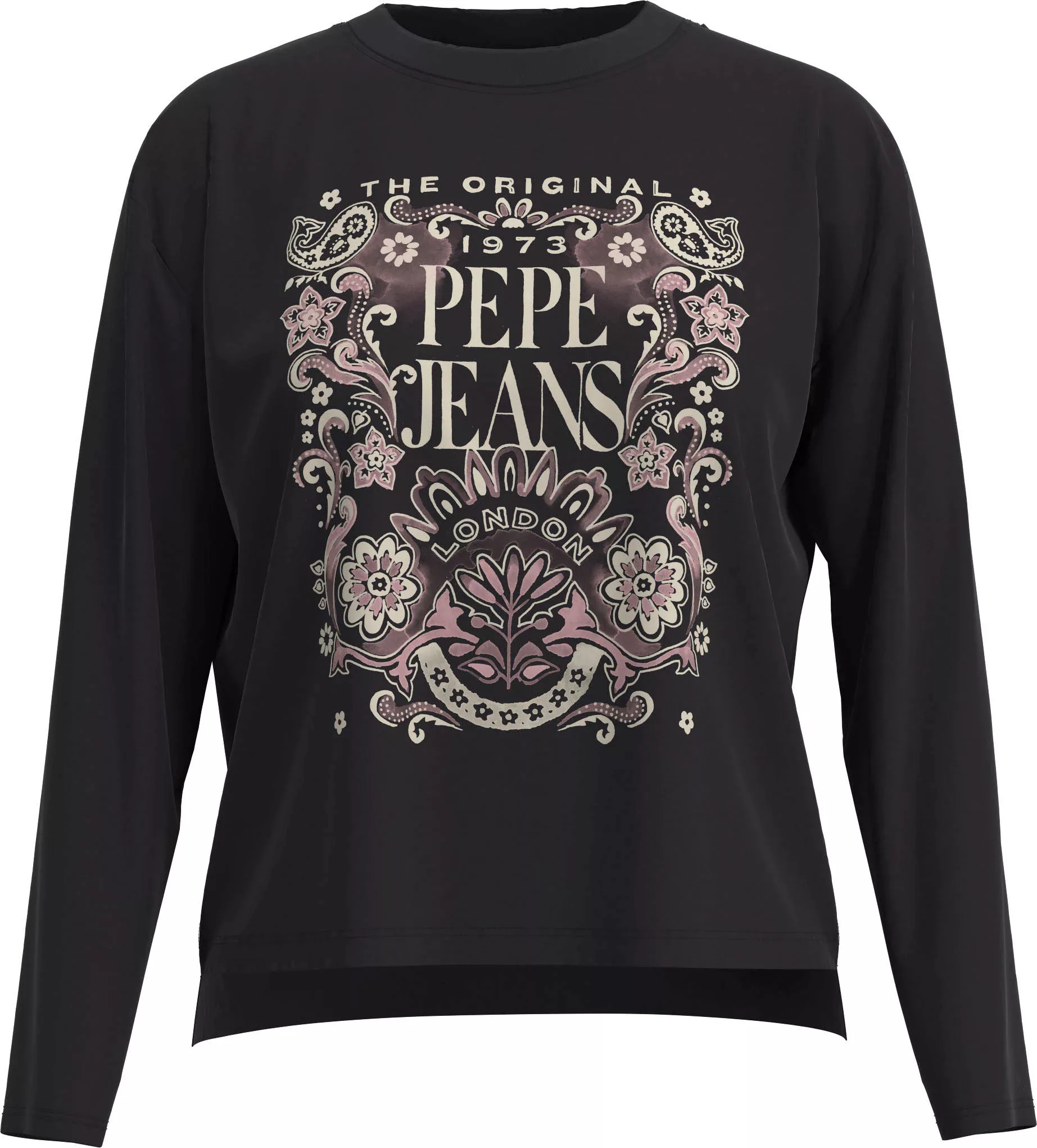 Pepe Jeans Langarmshirt "LULU", mit großem, floralem Frontprint günstig online kaufen