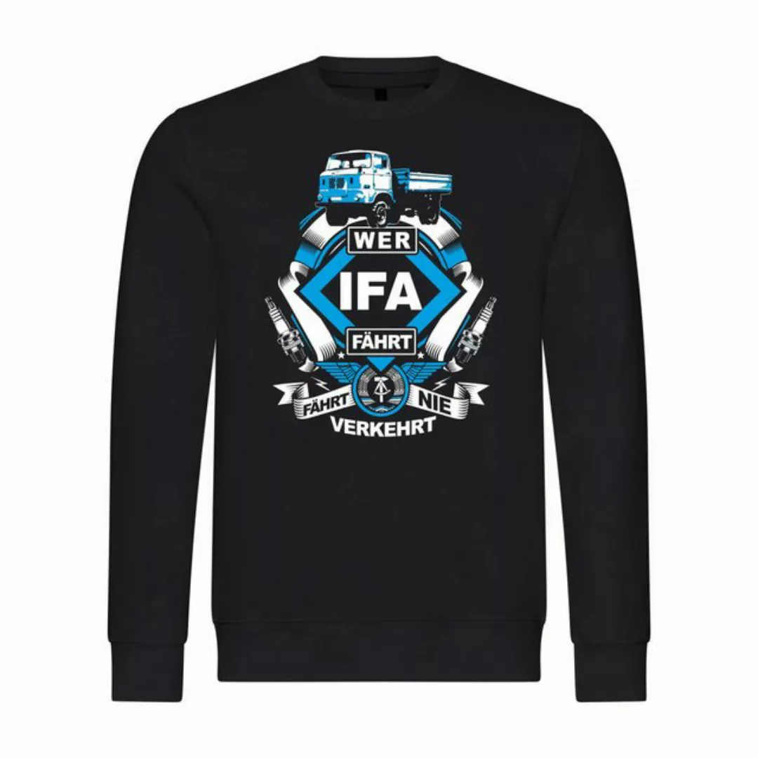 deinshirt Rundhalspullover Herren Pullover Wer IFA fährt fährt nie verkehrt günstig online kaufen