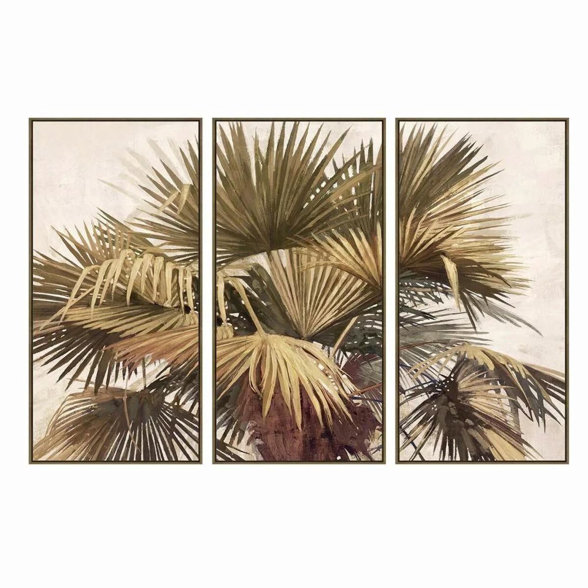Leinwand Dkd Home Decor 3 Stücke Palmen Tropical (180 X 4 X 120 Cm) günstig online kaufen