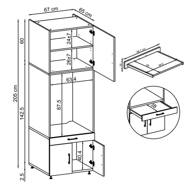 Roomart Waschmaschinenumbauschrank (Roomart Waschmaschinenschrank mit Schra günstig online kaufen