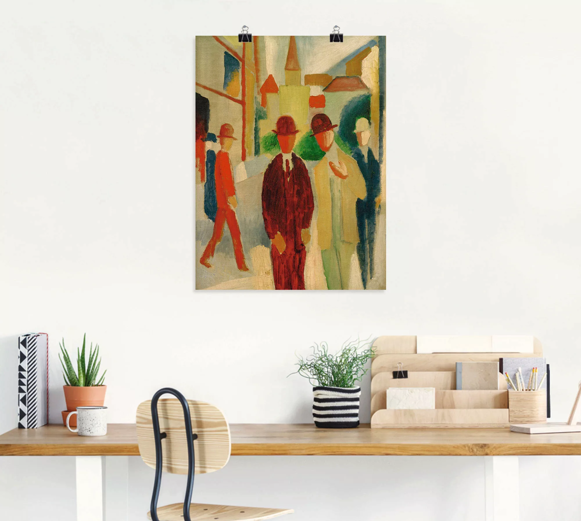 Artland Kunstdruck "Helle Straße mit Leuten", Gruppen & Familien, (1 St.), günstig online kaufen