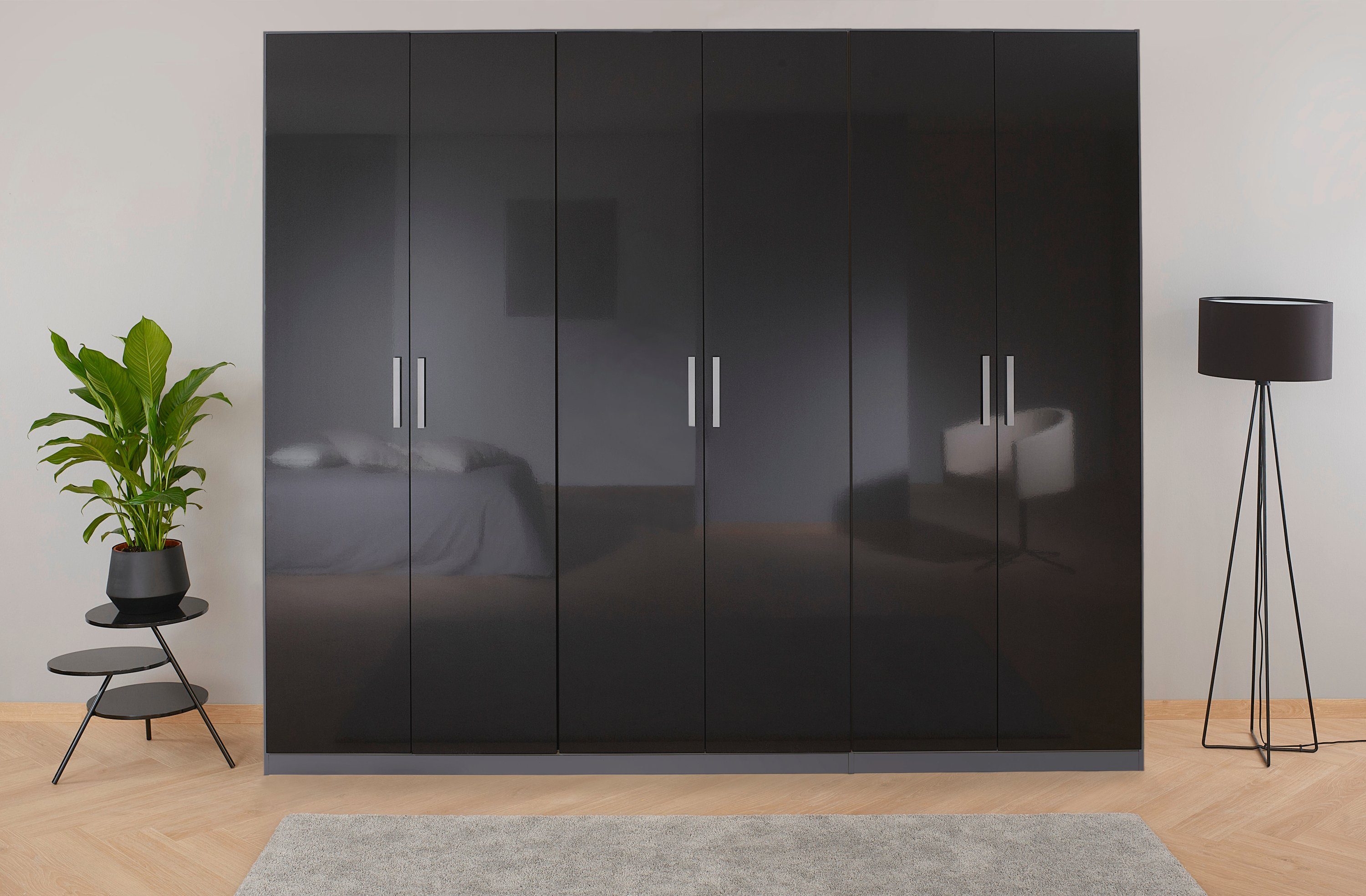 rauch Drehtürenschrank "Koluna", Hochglanzfront, inkl. 2 Innenschubladen so günstig online kaufen