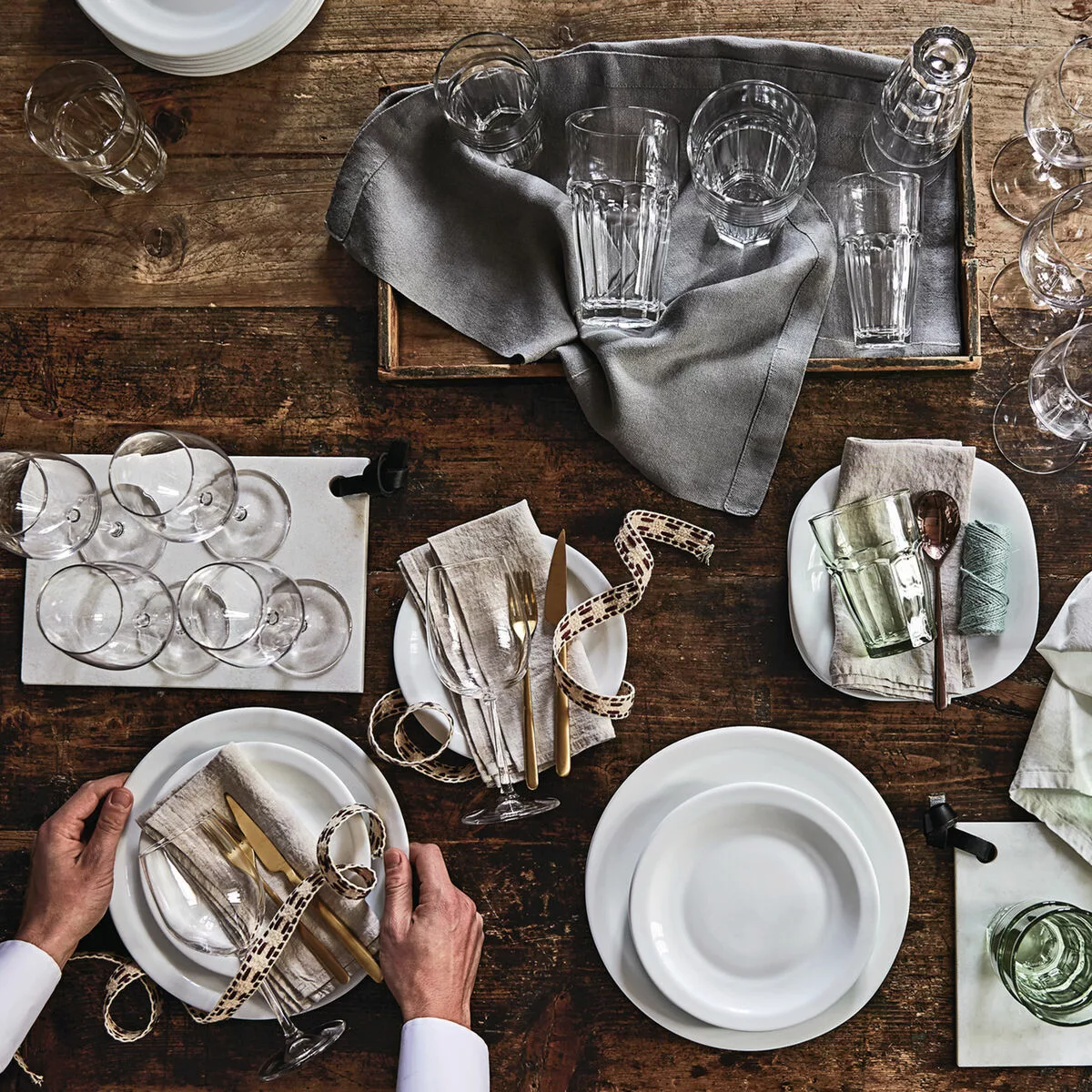 Salatschüssel Bormioli Rocco Parma Weiß Glas (24 Cm) (12 Stück) günstig online kaufen