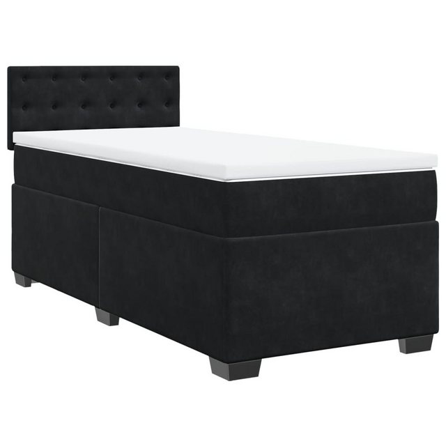 vidaXL Bett Boxspringbett mit Matratze Schwarz 90x190 cm Samt günstig online kaufen