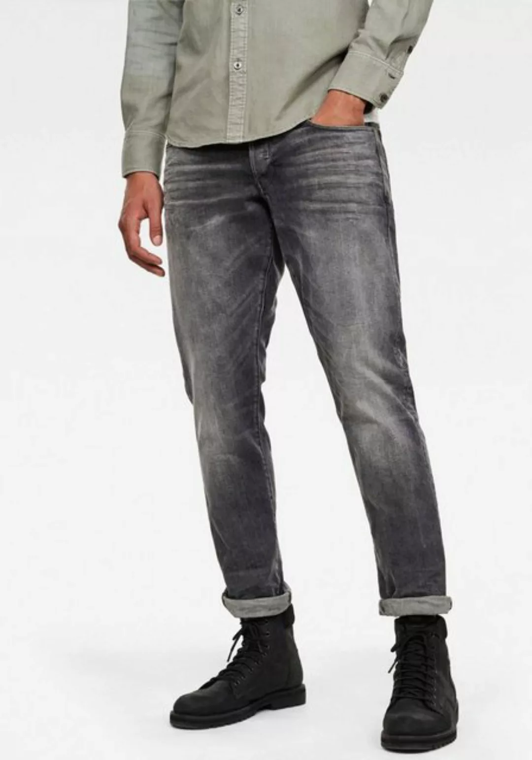 G-Star Herren Jeans 3301 Tapered Fit - Blau - Vintage Azure günstig online kaufen