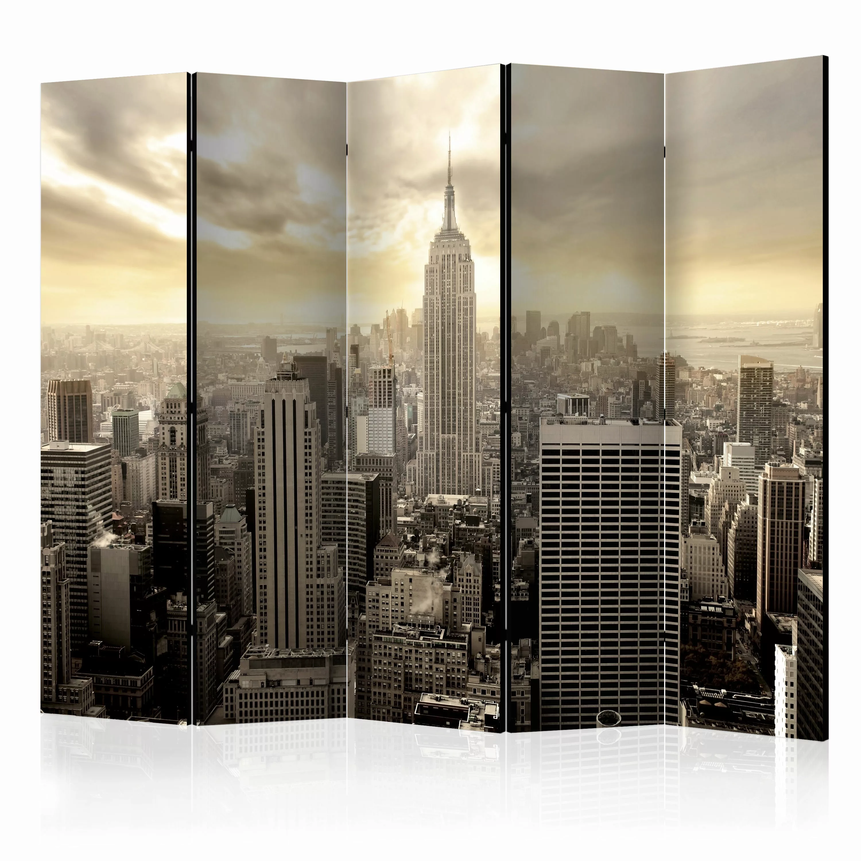 5-teiliges Paravent - Light Of New York Ii [room Dividers] günstig online kaufen