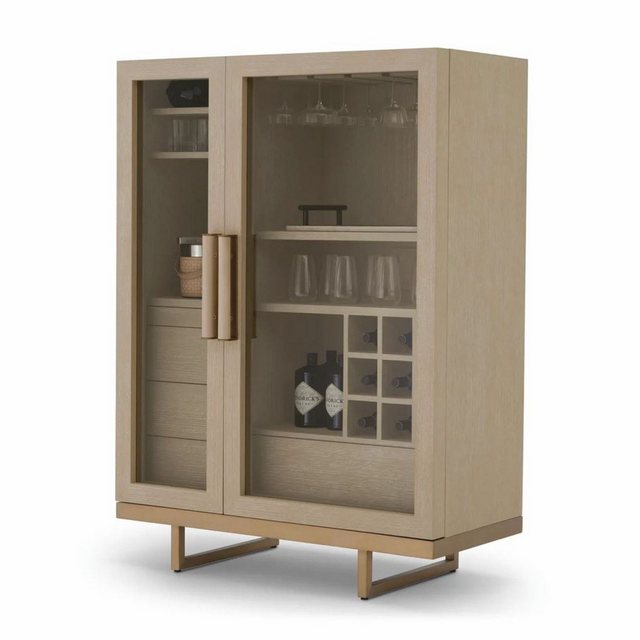 Casa Padrino Barschrank Casa Padrino Luxus Barschrank Beige / Messing H. 15 günstig online kaufen