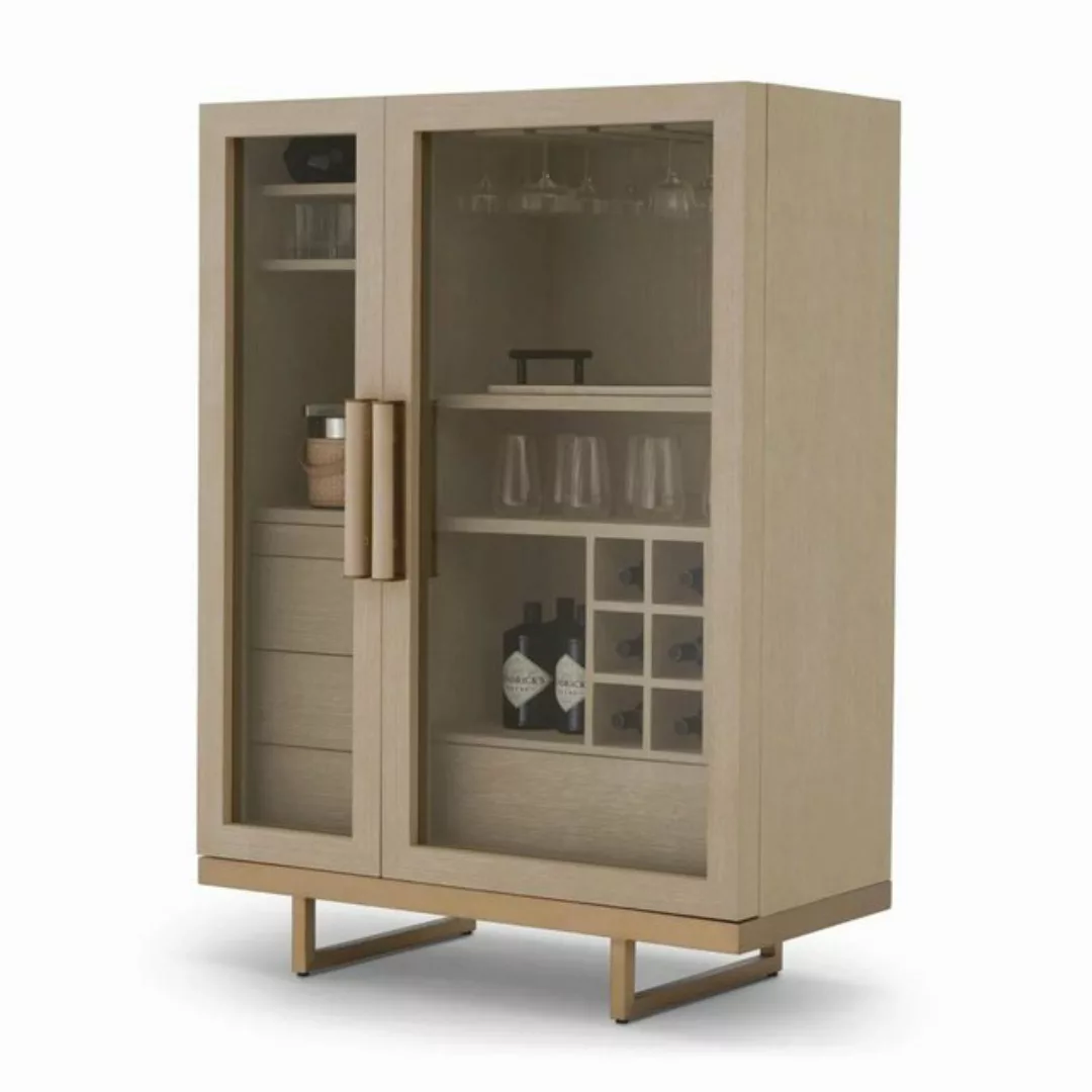 Casa Padrino Barschrank Casa Padrino Luxus Barschrank Beige / Messing H. 15 günstig online kaufen