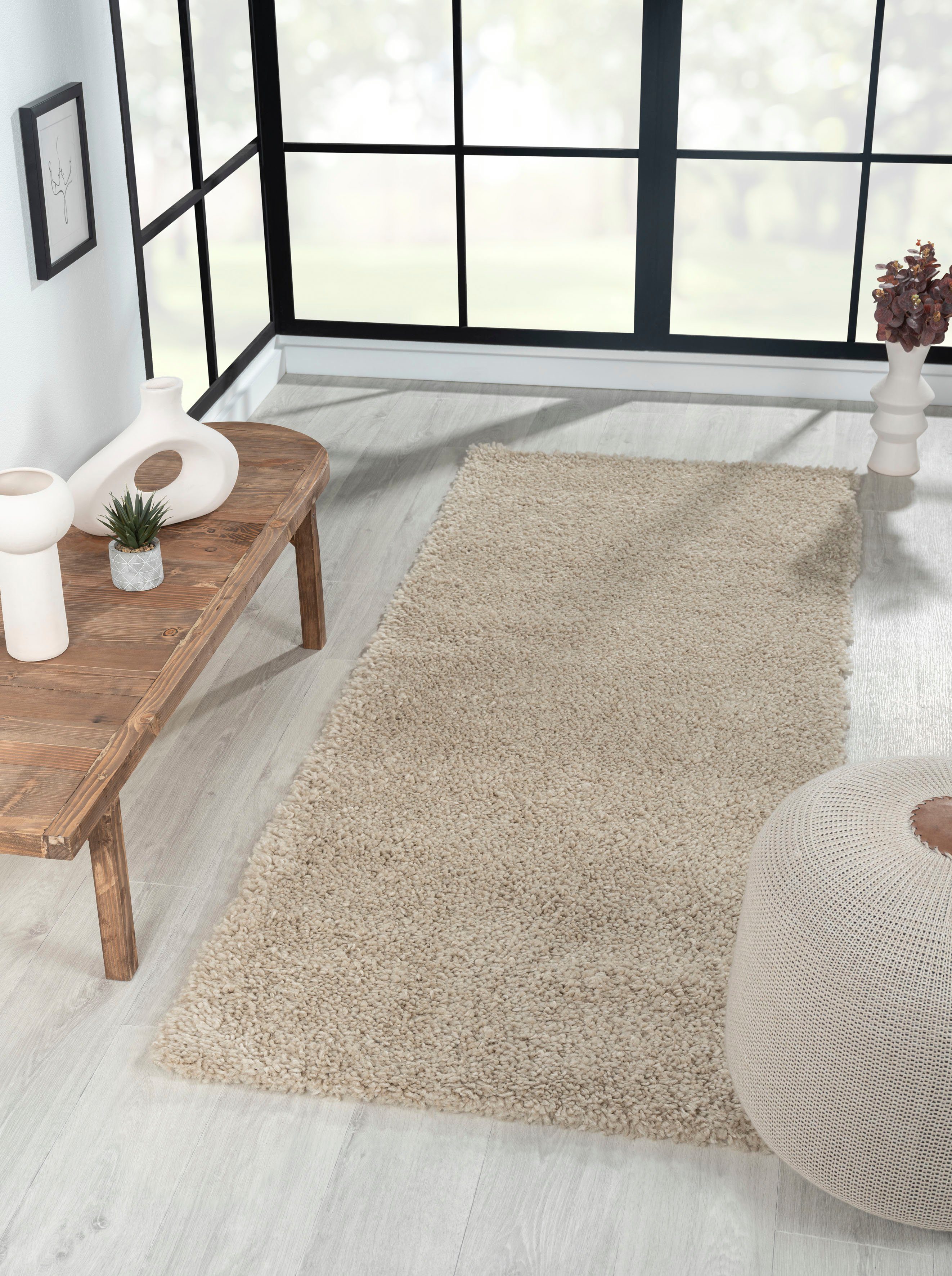 Myflair Möbel & Accessoires Hochflor-Läufer »My Shaggy«, rechteckig, 37 mm günstig online kaufen