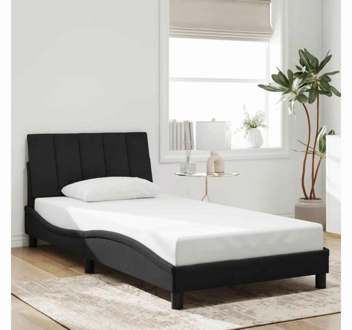 vidaXL Bett Bettgestell ohne Matratze Schwarz 100x200 cm Samt günstig online kaufen